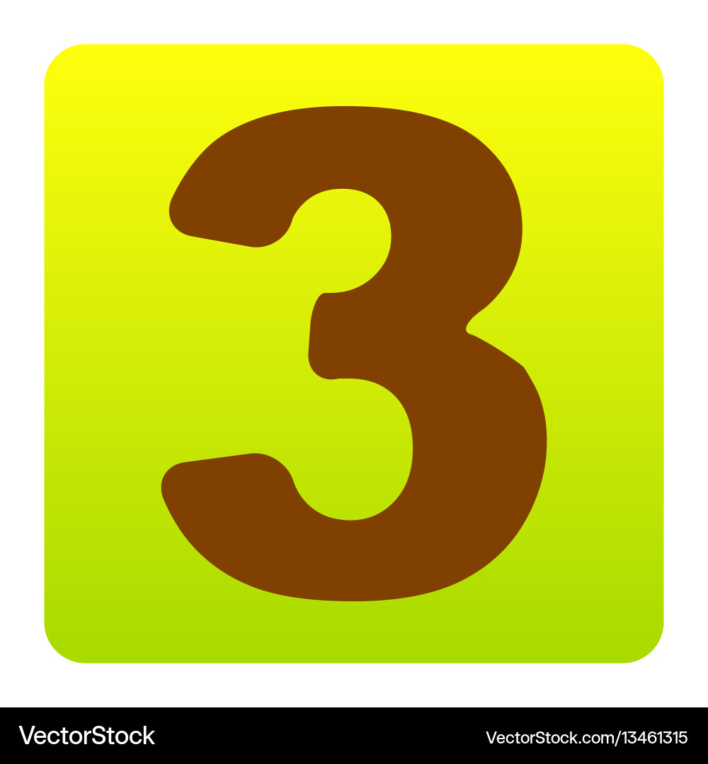 Number 3 sign design template element vector image