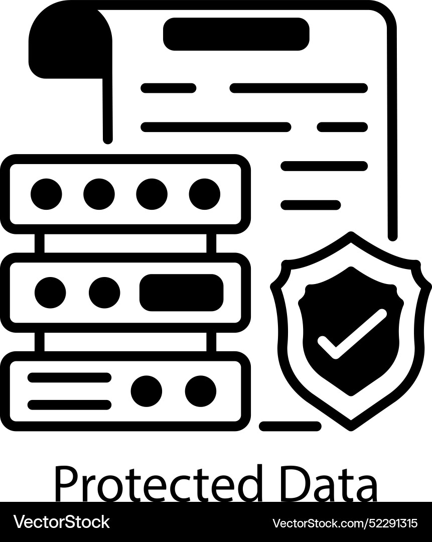 Protected data Vector Image