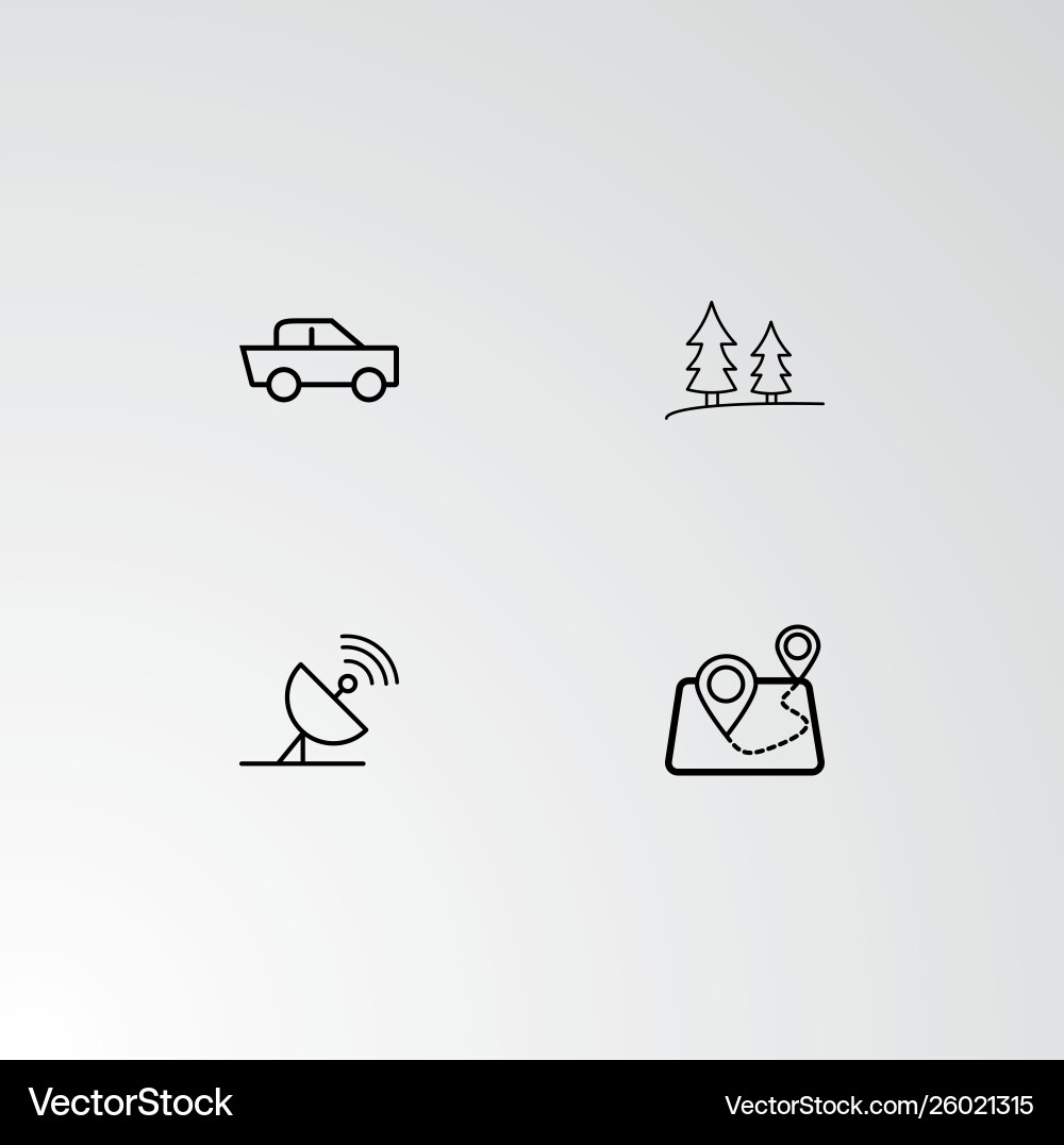 Set 4 perfect icons for navigation Vector Image