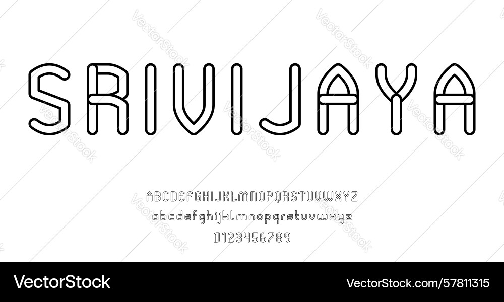 Set of alphabets font letters and numbers vector image