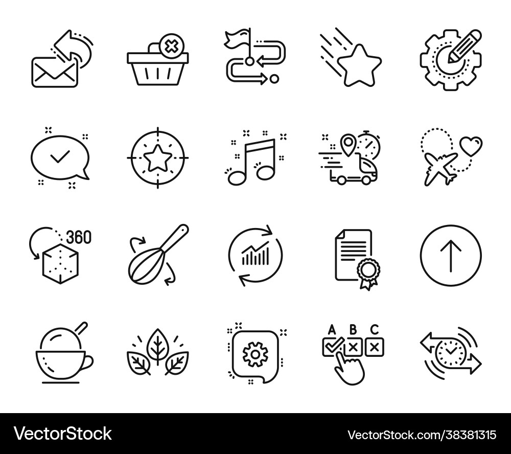 Set star target correct checkbox Vector Image
