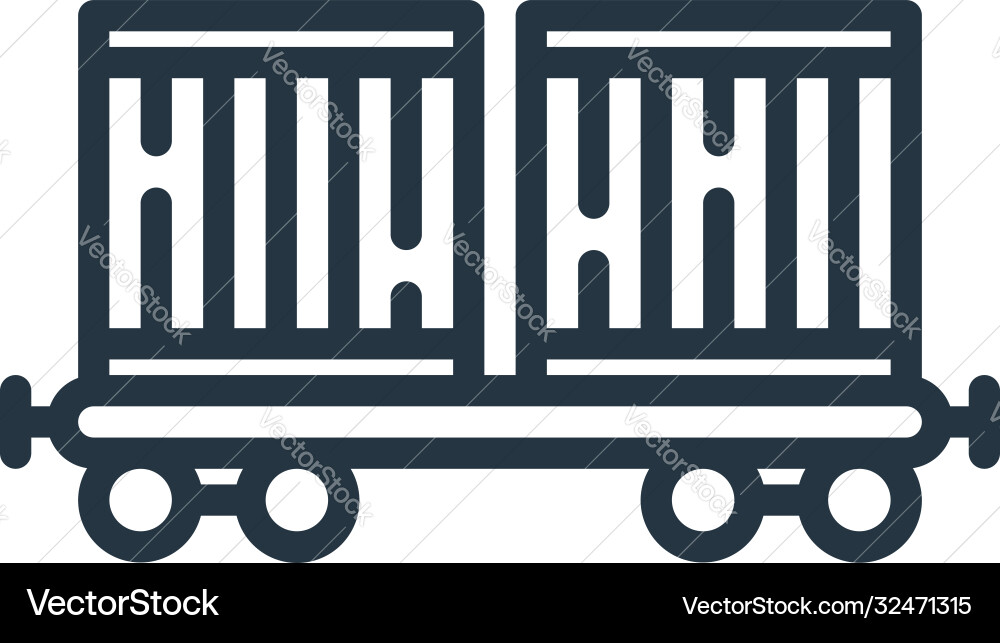 Train icon editable stroke linear Train icon editable stroke linear vector image