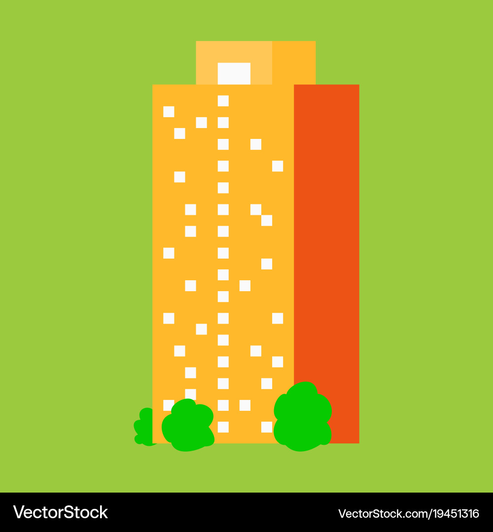 A modern multi-storey building with complex Vector Image