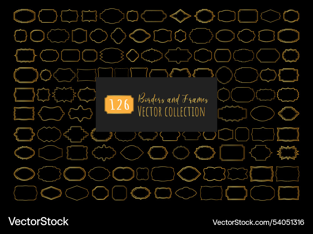 Borders and frames collection vector image