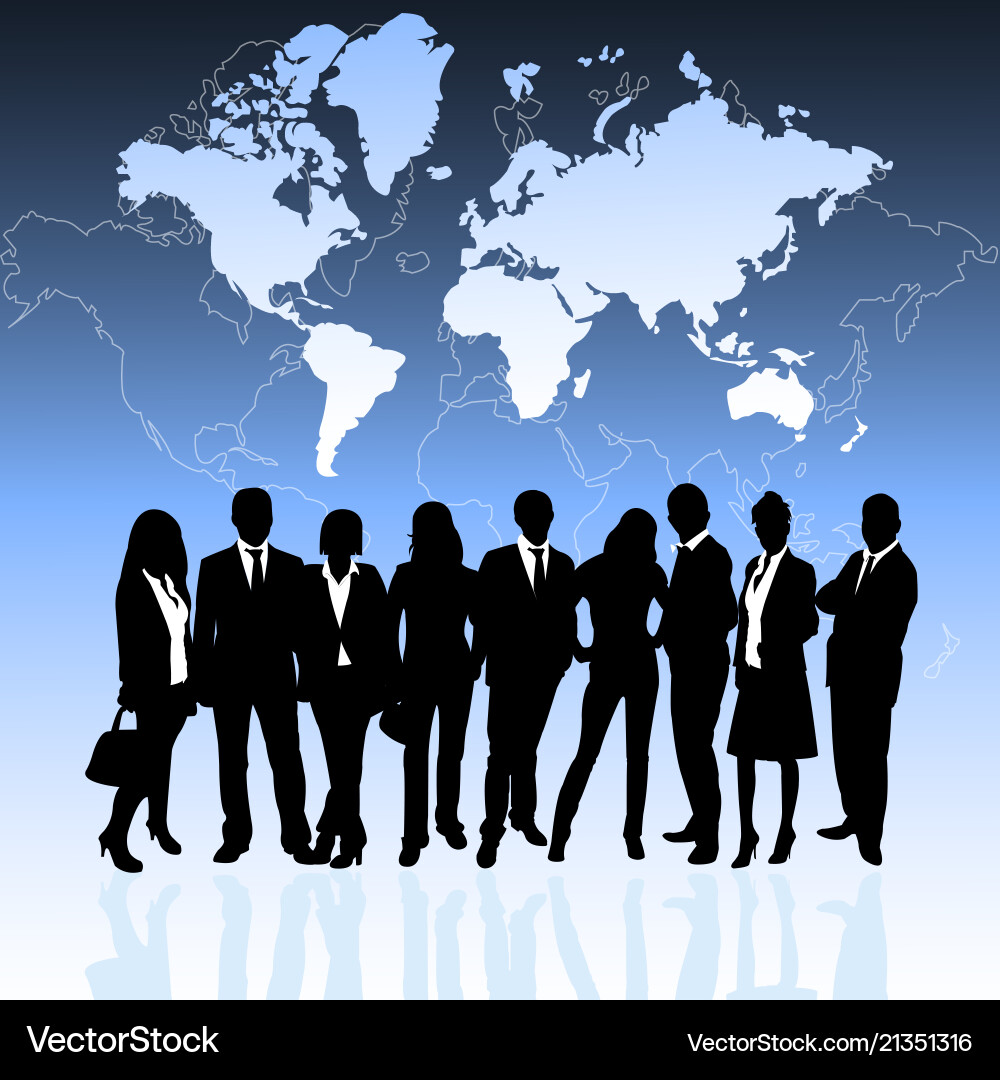 Business and world map Business and world map vector image