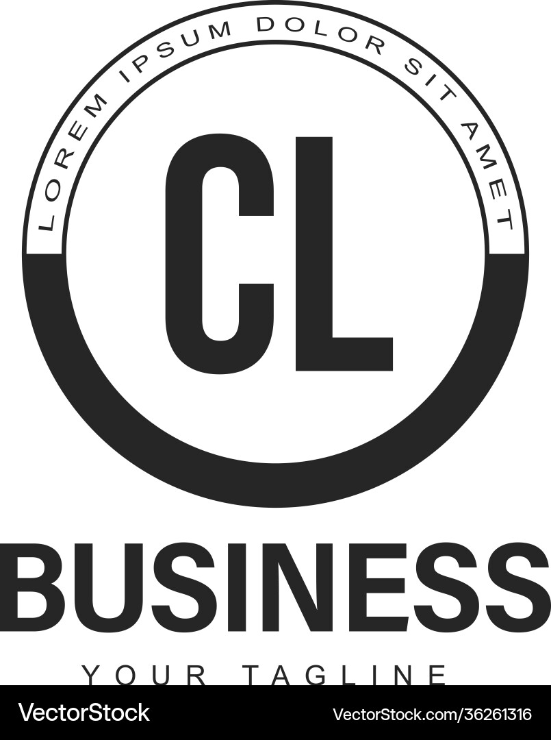 Cl initial a logo design with abstract style Cl initial a logo design with abstract style vector image