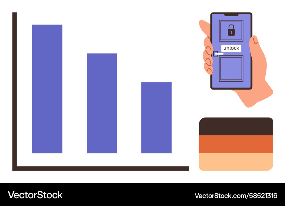Data Security & Progress Dashboard Vector Image