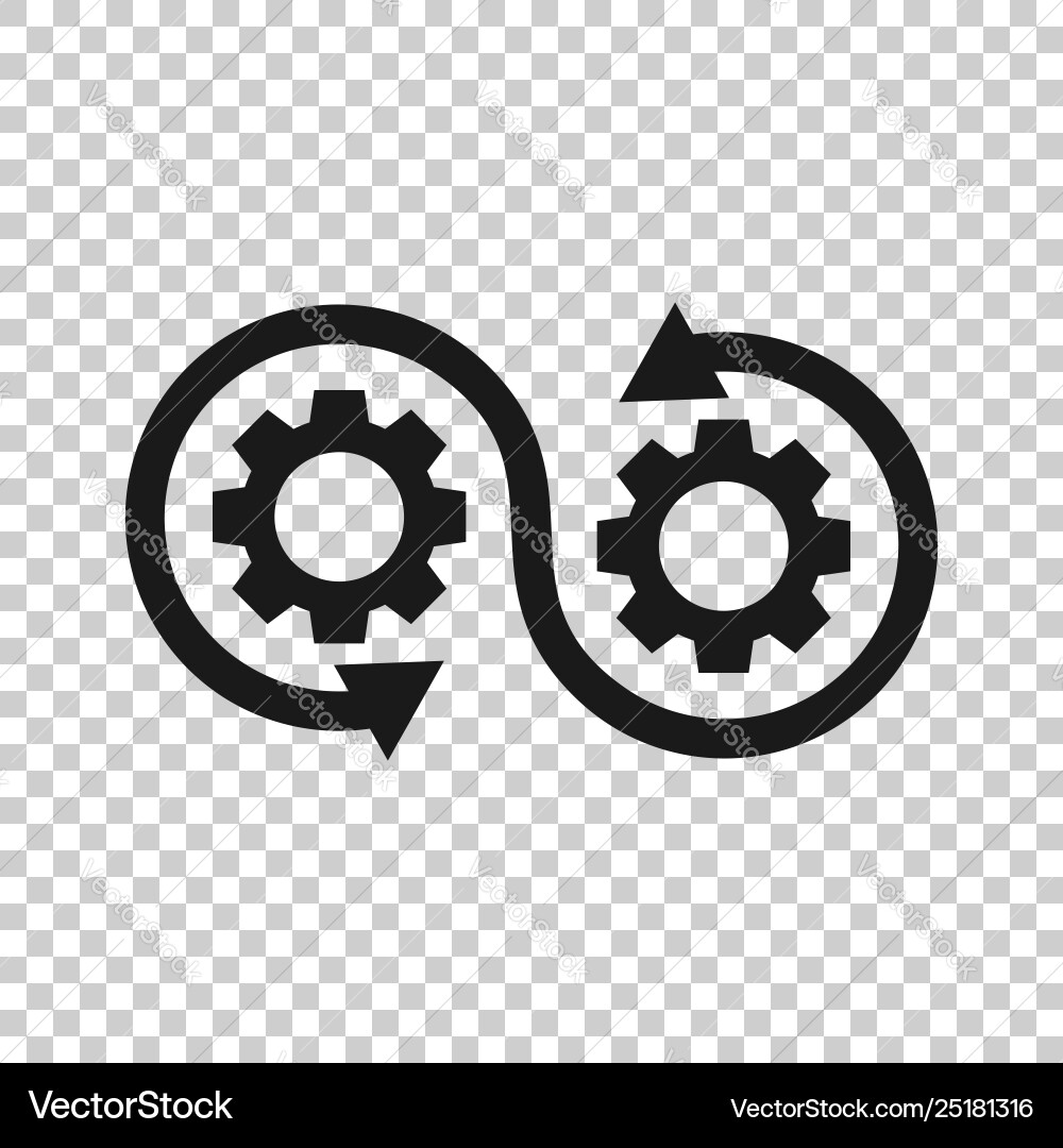 Development icon in transparent style devops Development icon in transparent style devops vector image