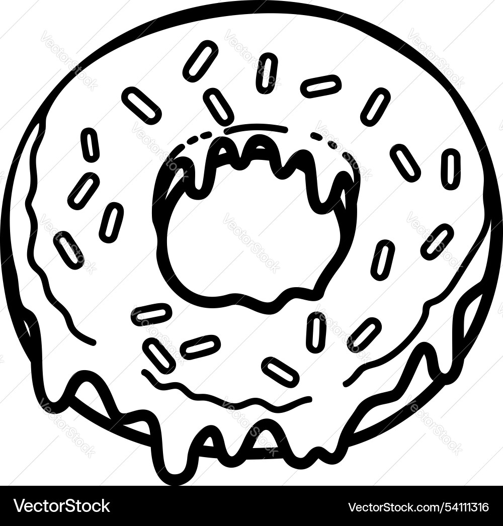 Donut im Cartoon Designelement für Logo Donut im Cartoon Designelement für Logo vektorbild
