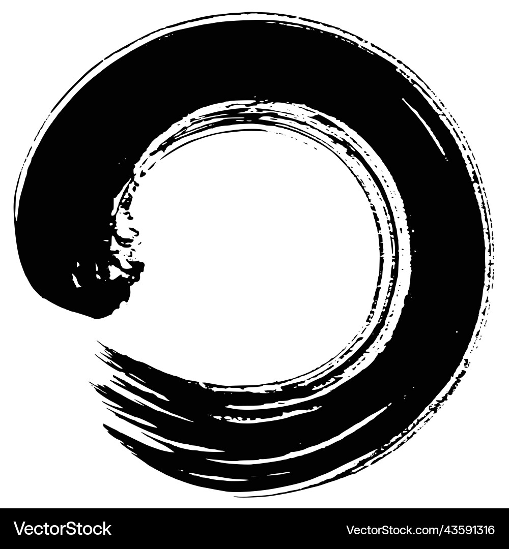 Enso zen circle brush paint logo icon Enso zen circle brush paint logo icon Vector Image