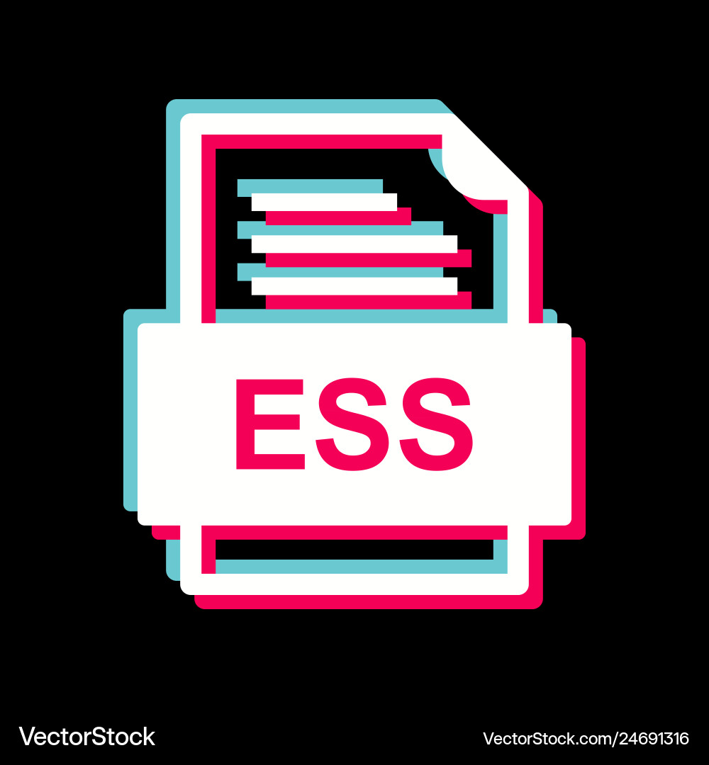 Ess file document icon vector image