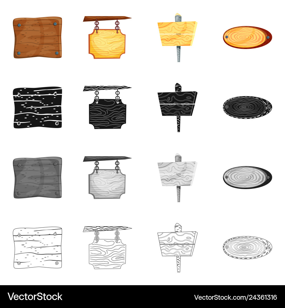 Isolated object of raw and forest symbol set Isolated object of raw and forest symbol set vector image