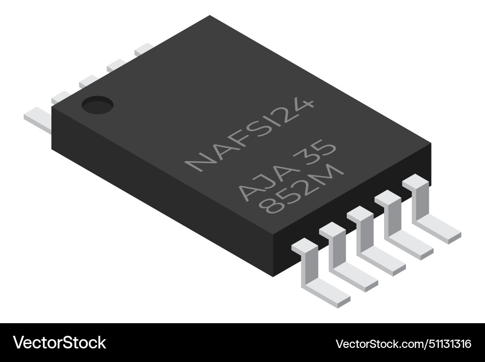 Microchip computer electronic component Microchip computer electronic component Vector Image