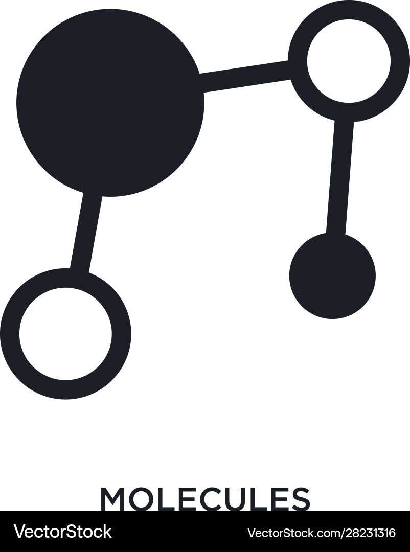 Molecules isolated icon simple element from vector image