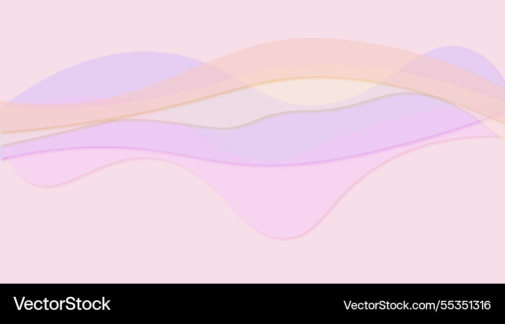 Pink abstract background with multicolored waves Vector Image