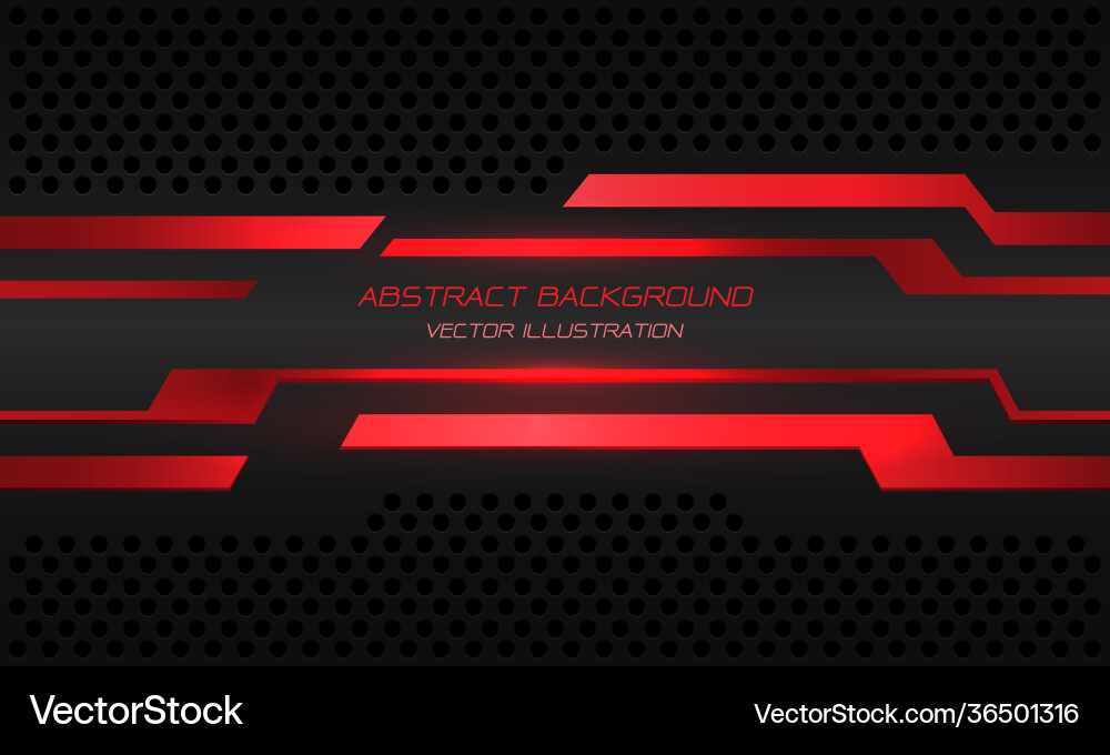 Red Cyber Circuit Mesh Background vector image