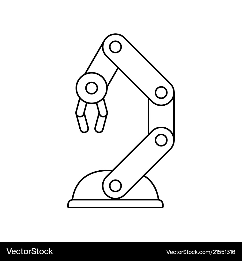 Robotic arm Royalty Free Vector Image - VectorStock