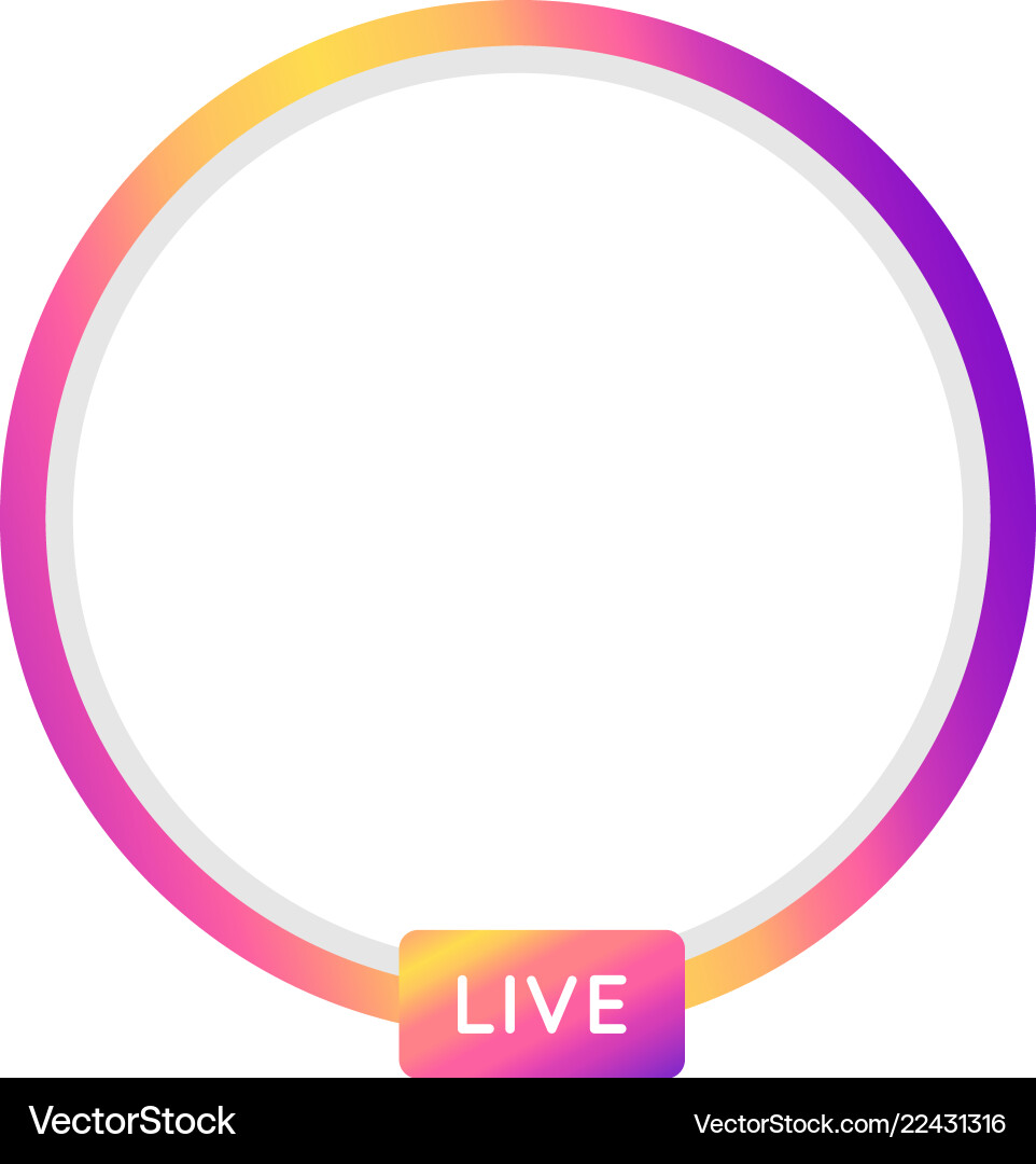 Social media icon avatar stories user live video Social media icon avatar stories user live video vector image