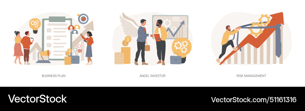 Startup development isolated concept Royalty Free Vector