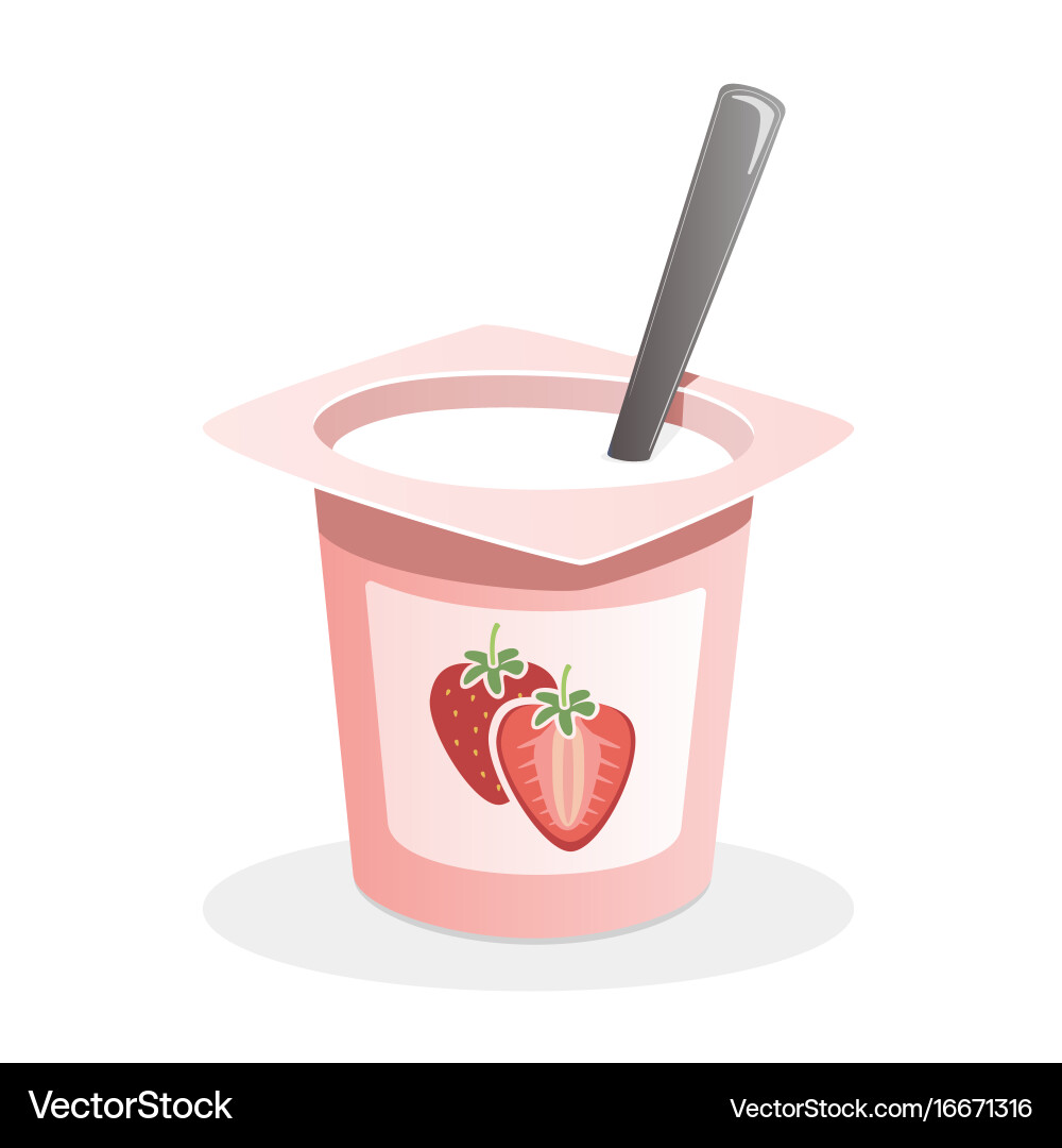 Strawberry Yogurt Clip Art