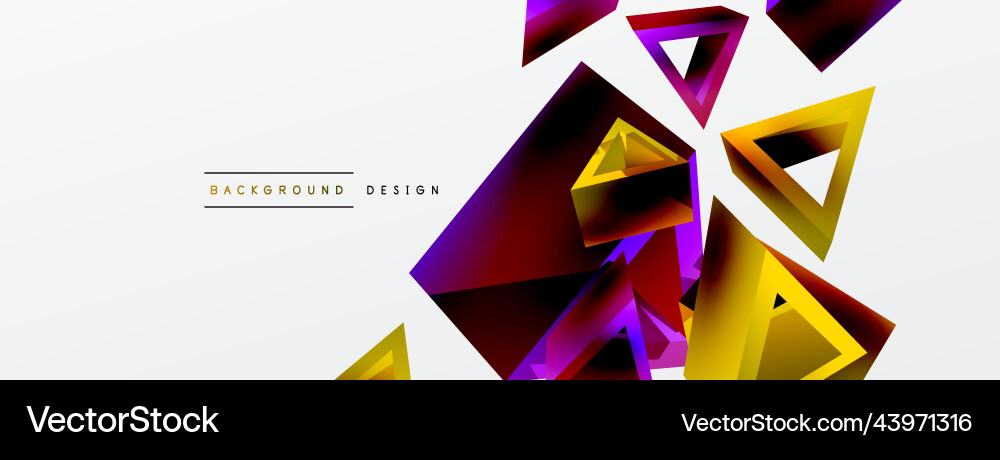 Triangle abstract background 3d basic Triangle abstract background 3d basic Vector Image