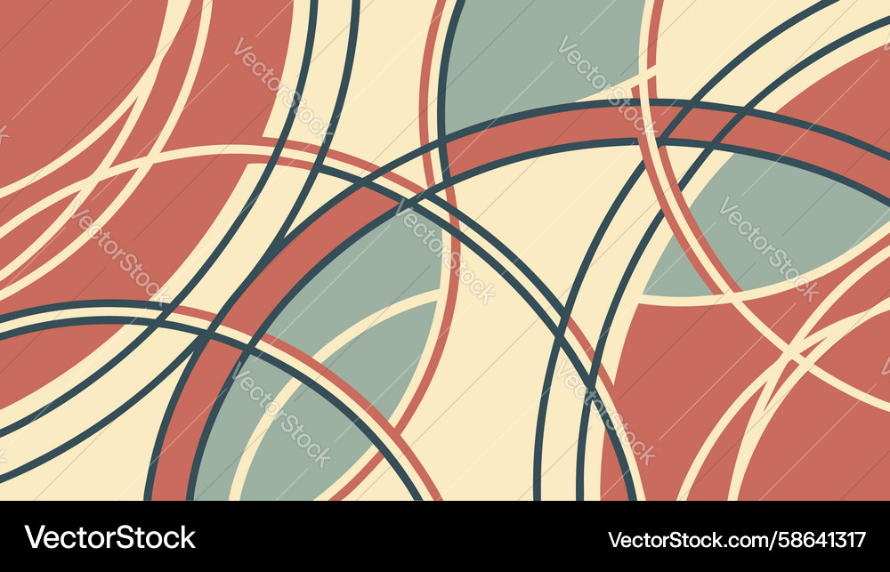 Abstract geometric circles retro pattern design Vector Image