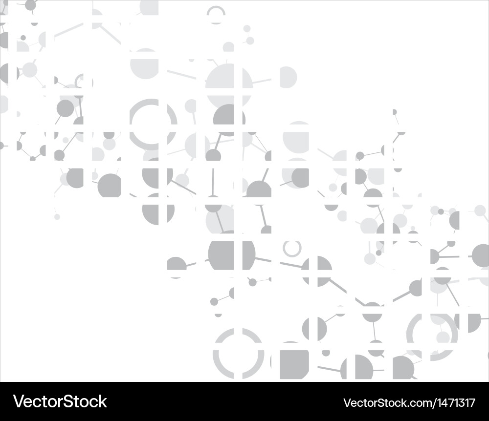 Abstract molecular structure background Vector Image
