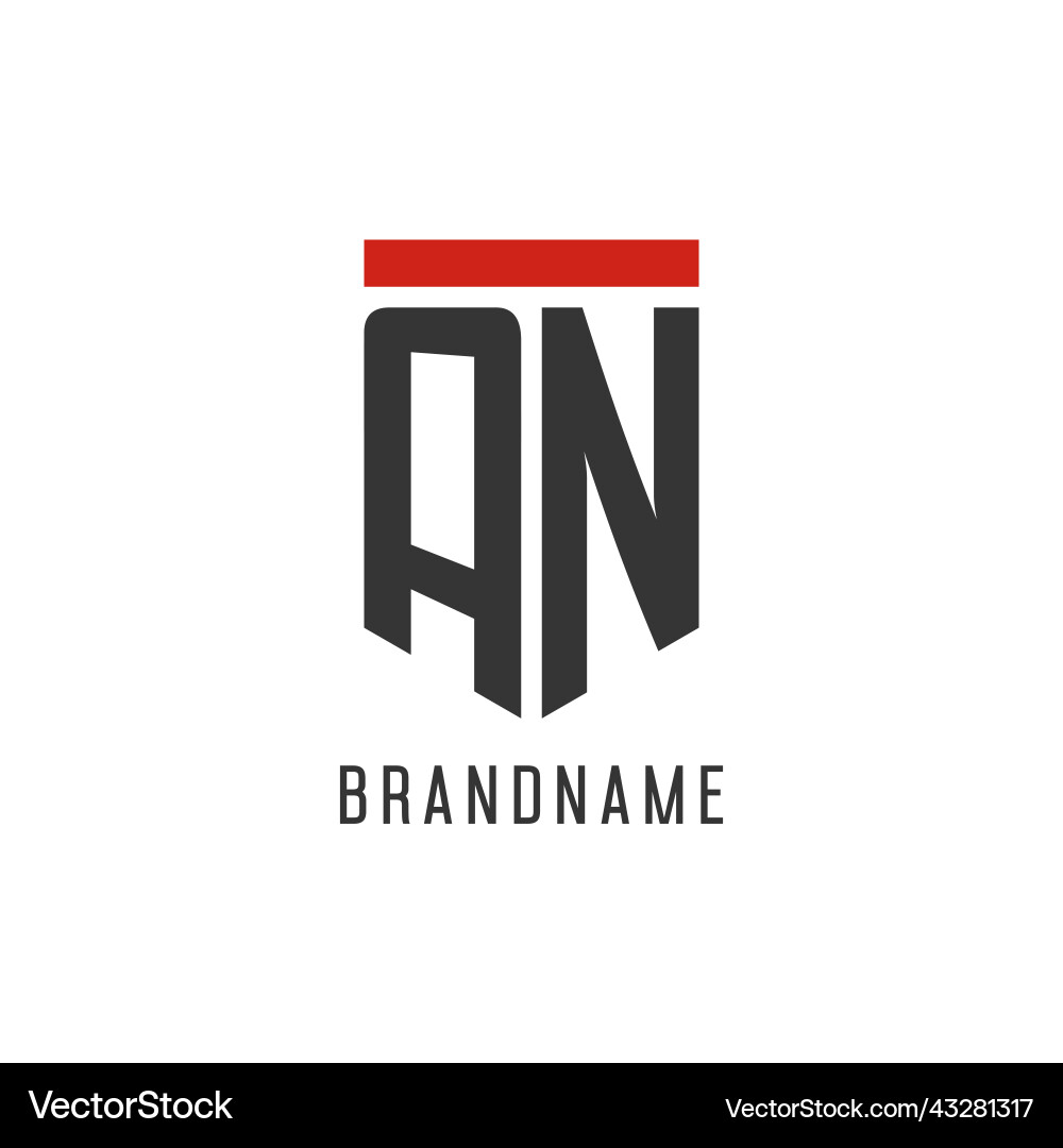 An initial esport logo with simple shield design Vector Image