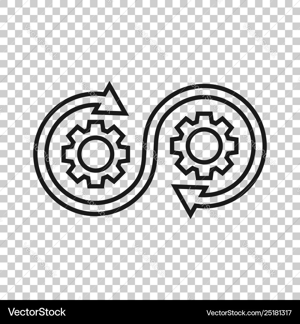 Development icon in transparent style devops Development icon in transparent style devops vector image