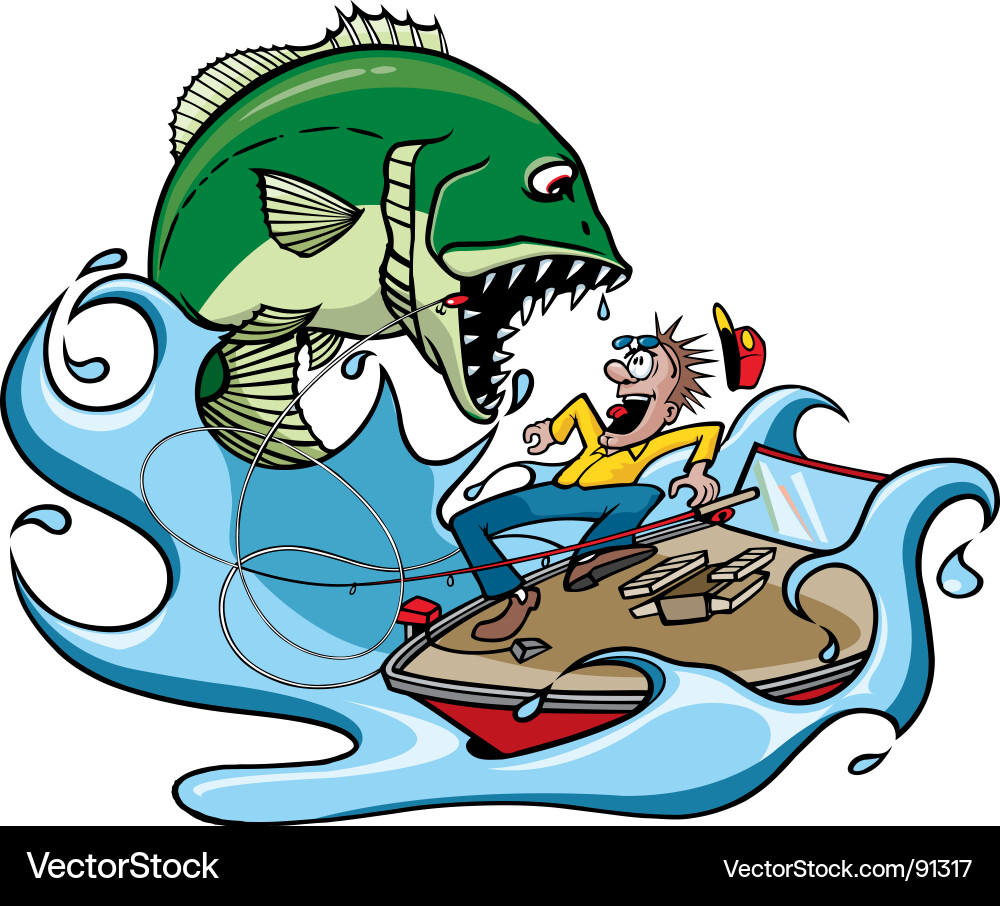 Epic Fish Grab Vector Image
