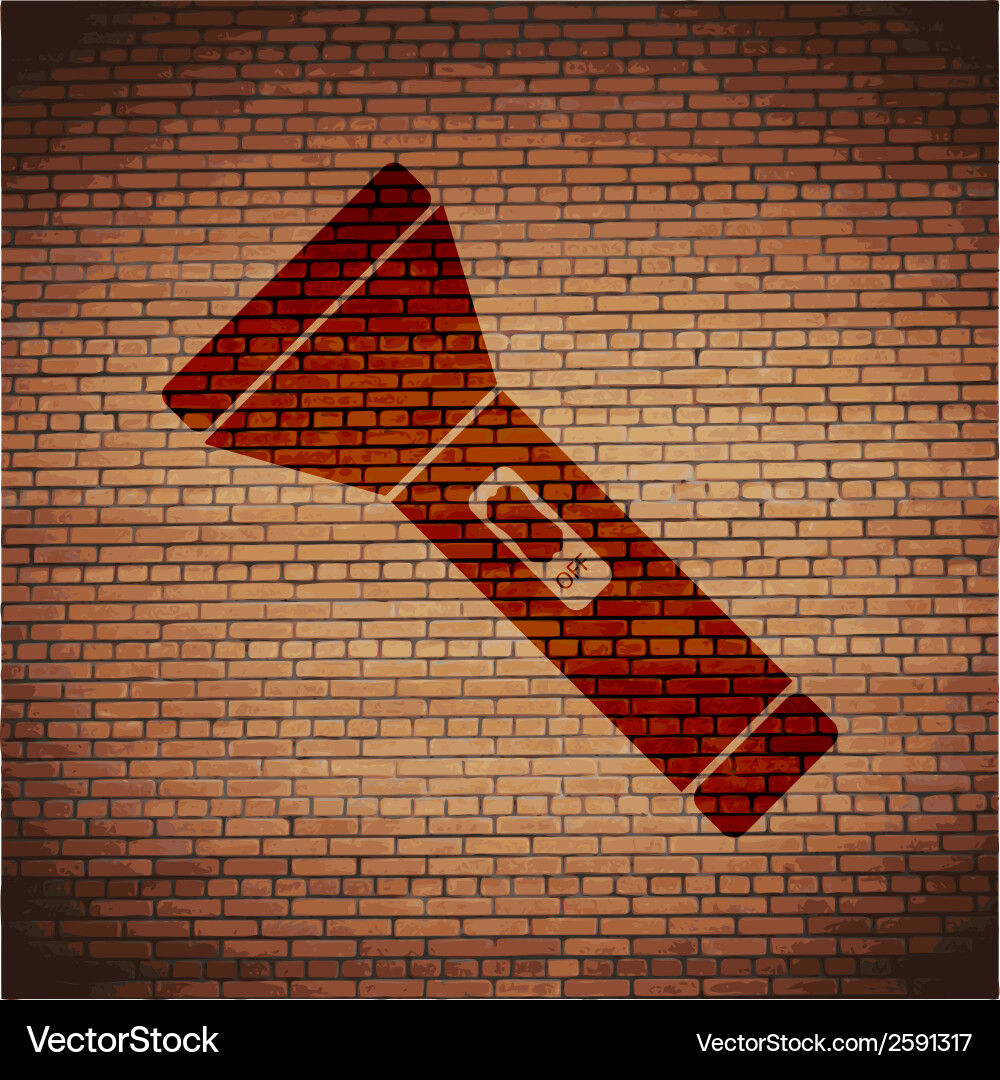 Flashlight flat modern web button and space Vector Image