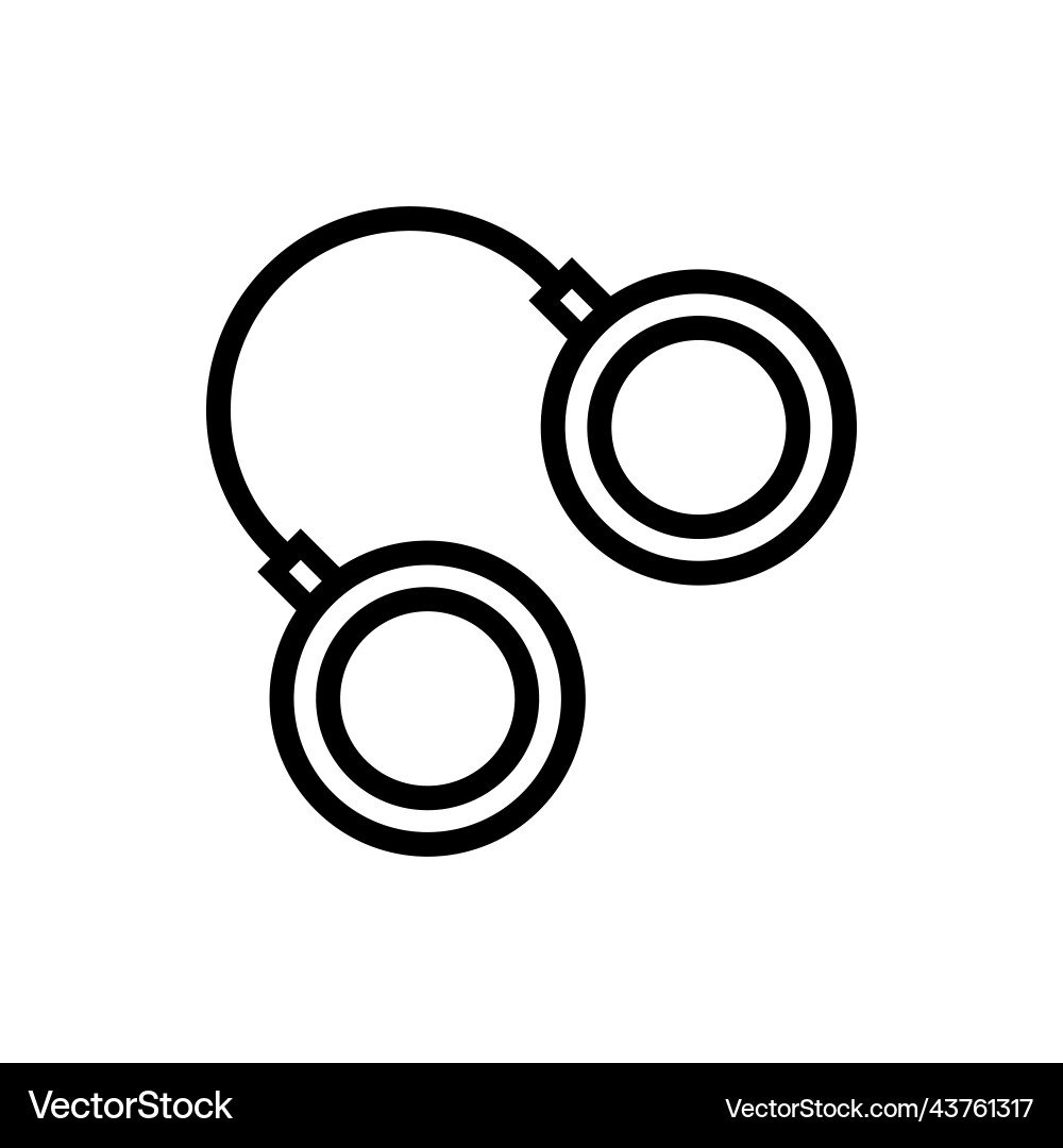 Handcuffs sign icon on white background Royalty Free Vector