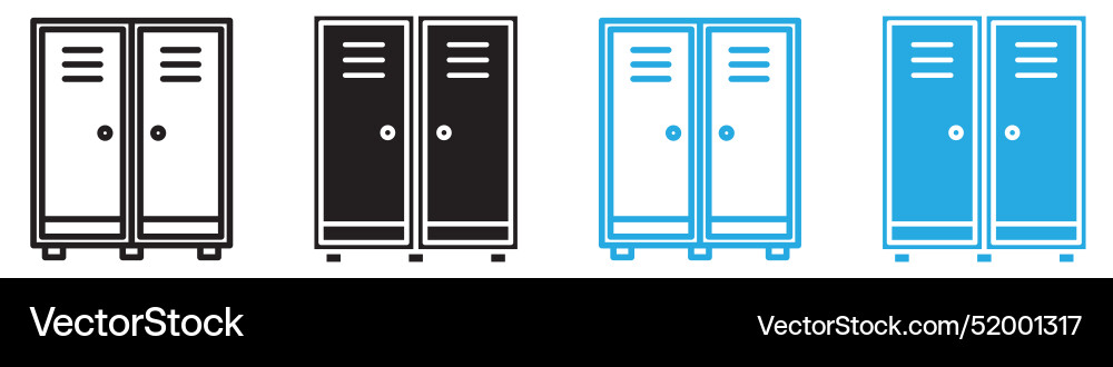 Locker icon line art vector image
