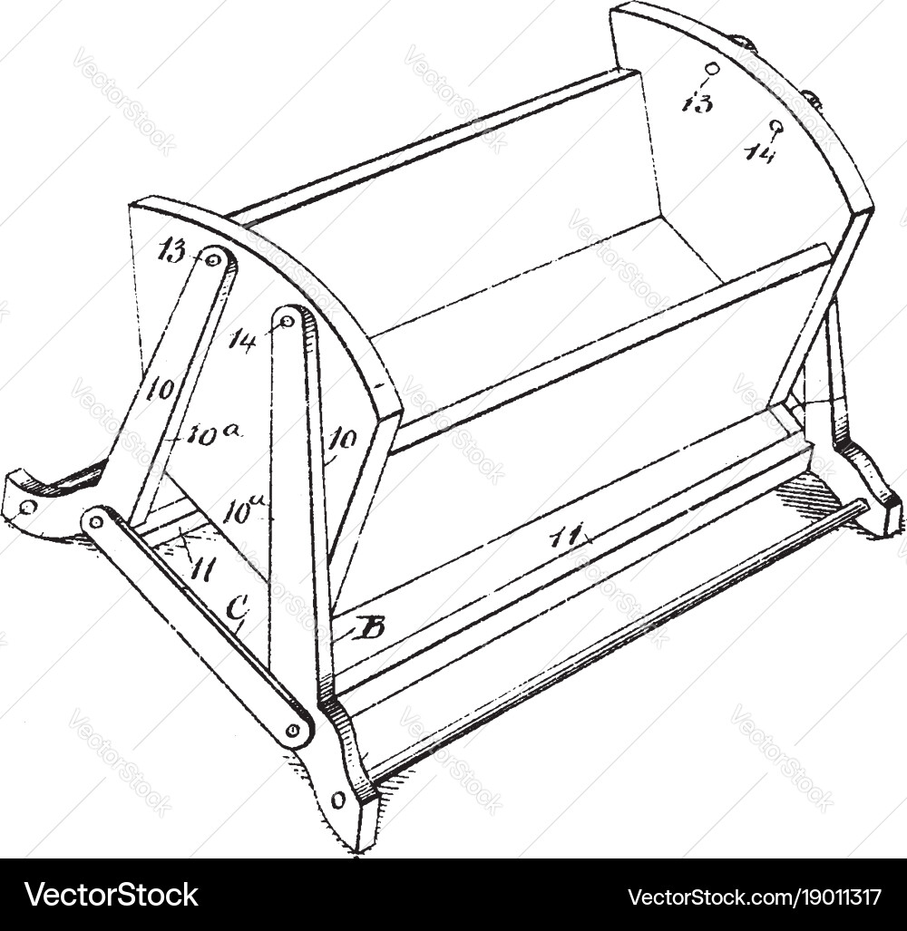 Multiple purpose child cradle is a device used Vector Image