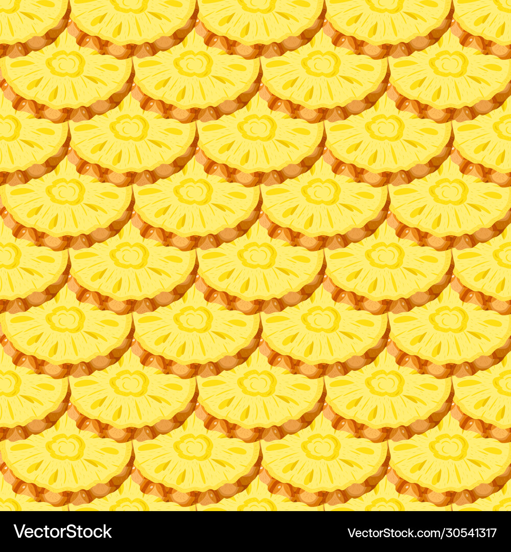 Pineapple Slice Pattern vector image