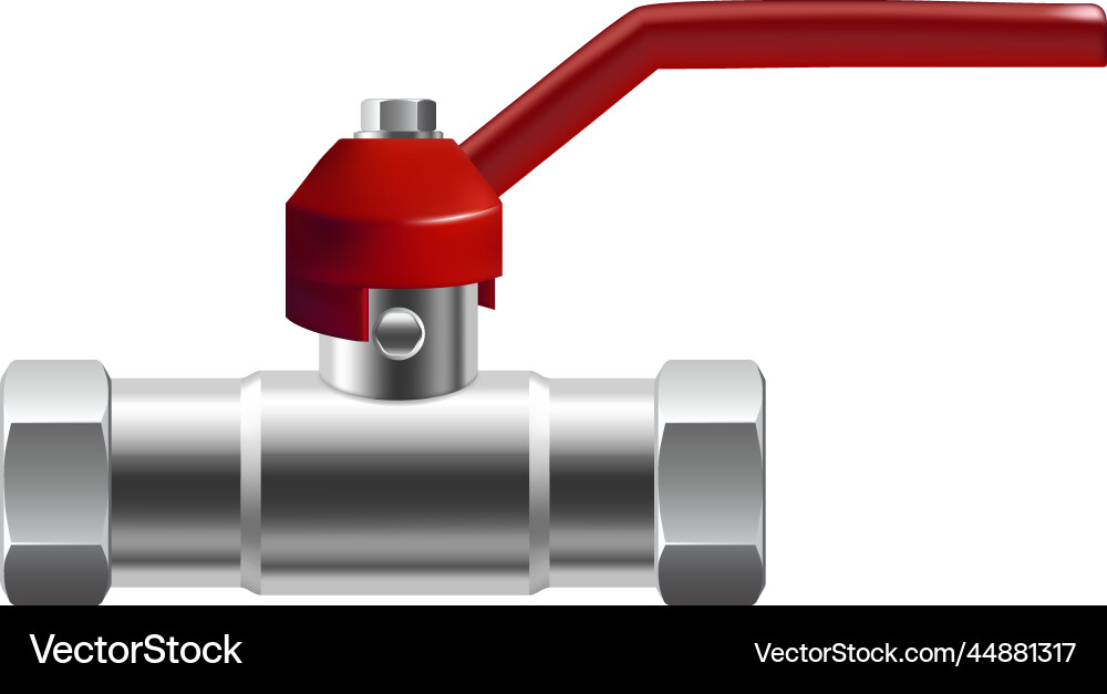 Pipe flapper realistic composition Pipe flapper realistic composition vector image