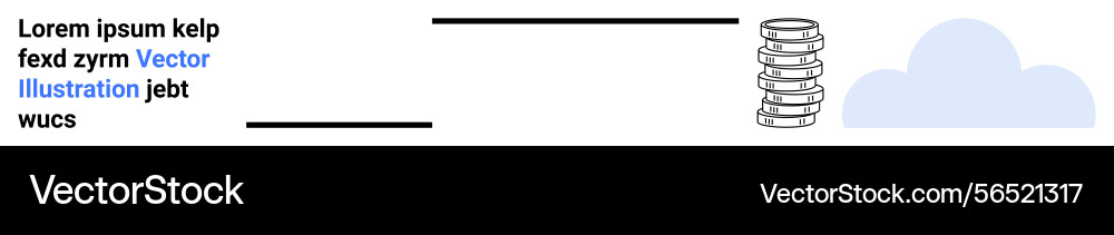 Text integration with database and cloud storage Text integration with database and cloud storage Vector Image