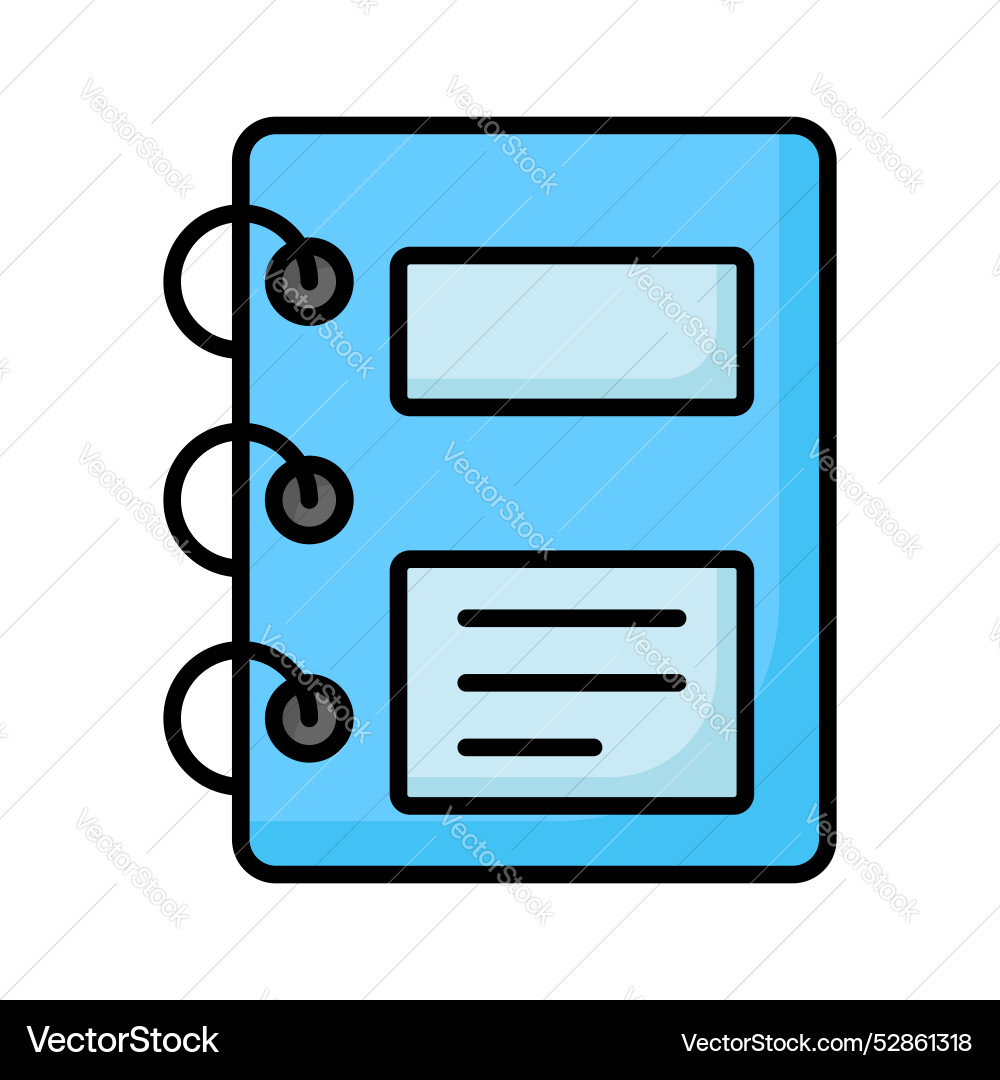 A design of notebook visually appealing Vector Image