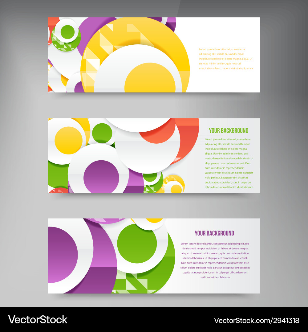 Abstract circles template object web vector image