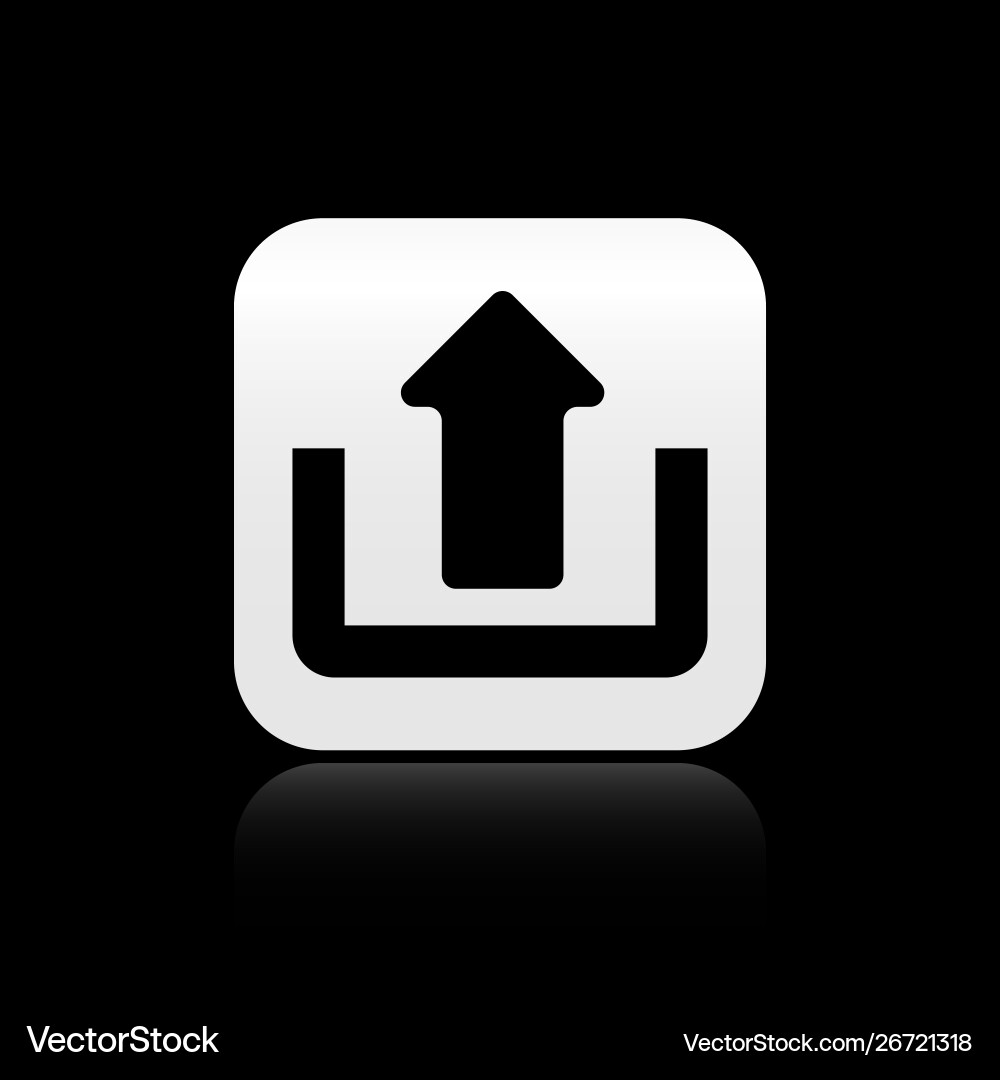 Black upload icon isolated on background up Black upload icon isolated on background up Vector Image
