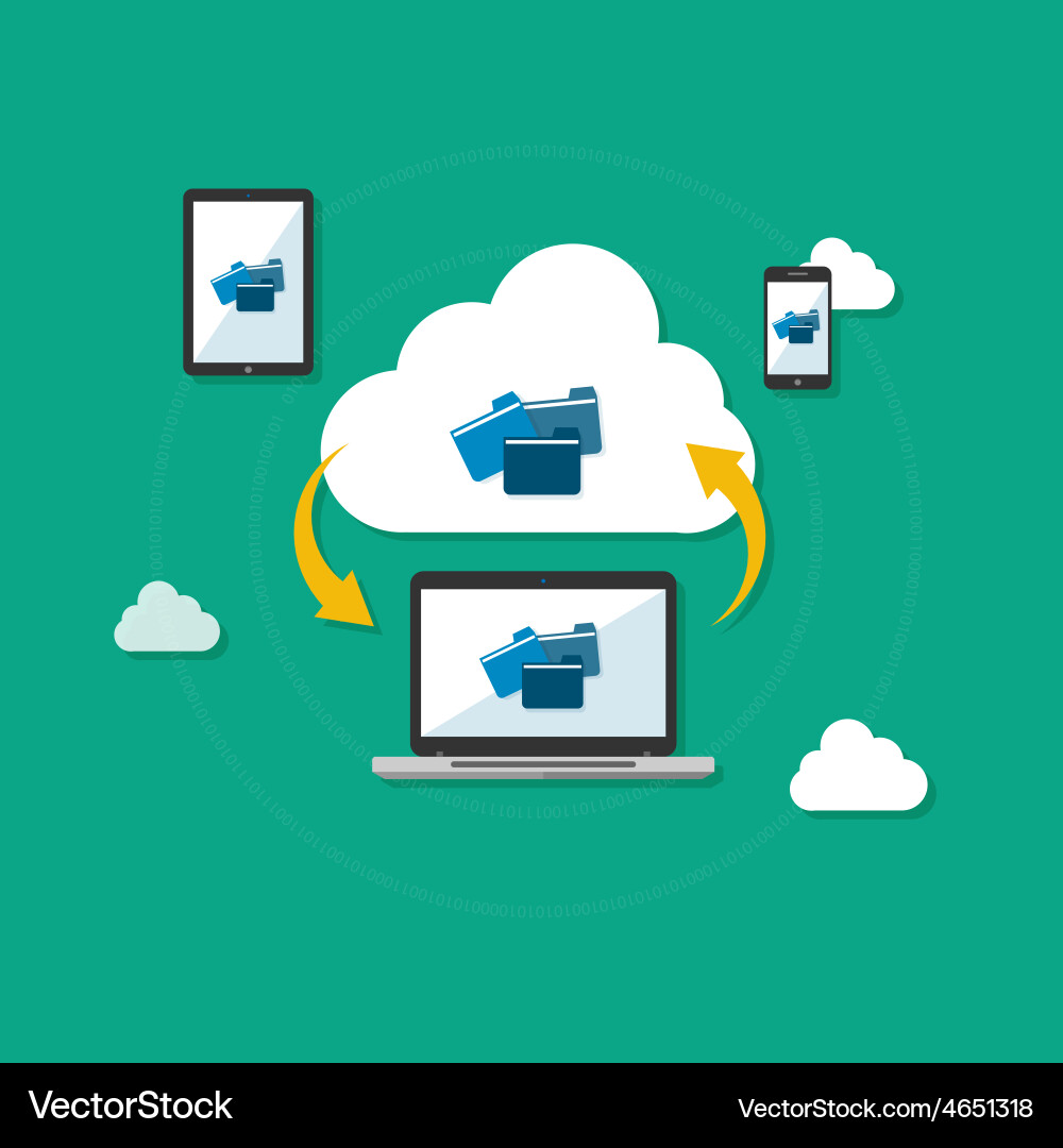 Cloud computing concept vector image