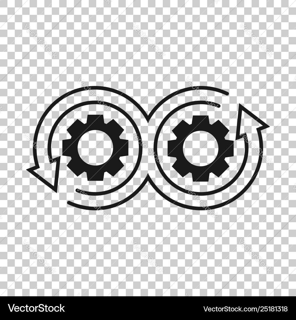 Development icon in transparent style devops Development icon in transparent style devops vector image