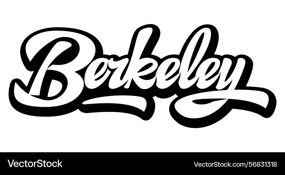 Elegant Berkeley Logo - Cursive Script vector image