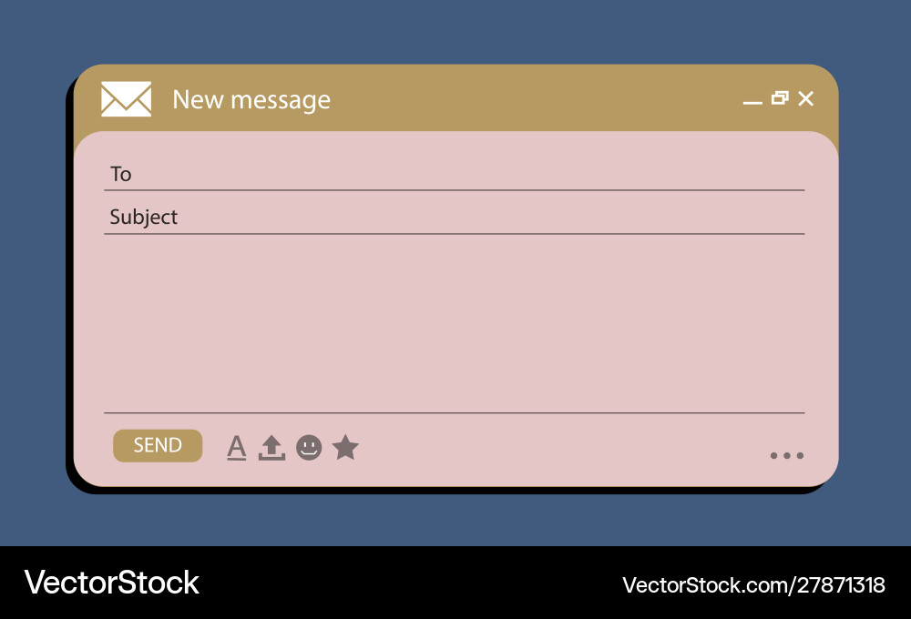 Email interface banner for browser message Email interface banner for browser message vector image