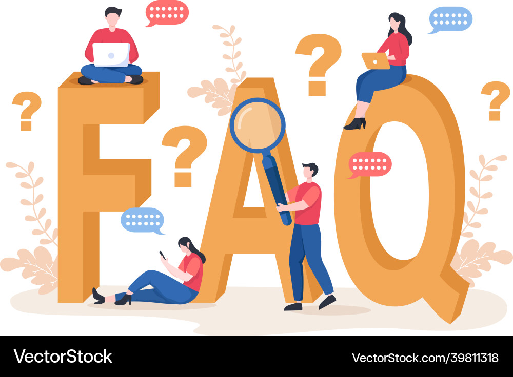 Faq or frequently asked questions for website Faq or frequently asked questions for website vector image