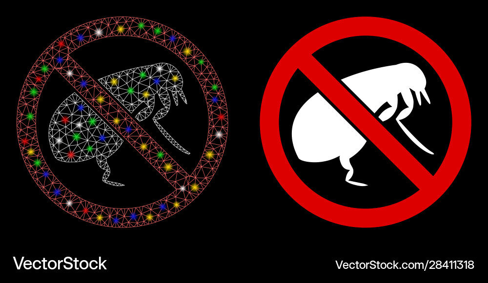 Flare mesh 2d no flea icon with spots Vector Image
