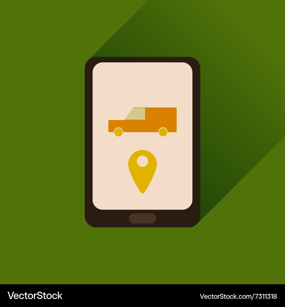 Flat web icon with long shadow mobile navigation Vector Image
