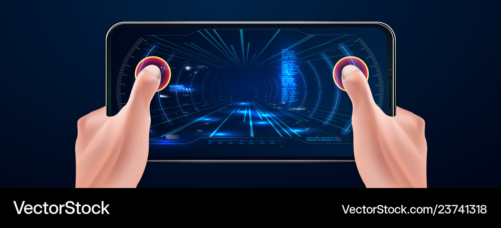 Futuristic vr head-up display design future Futuristic vr head-up display design future Vector Image
