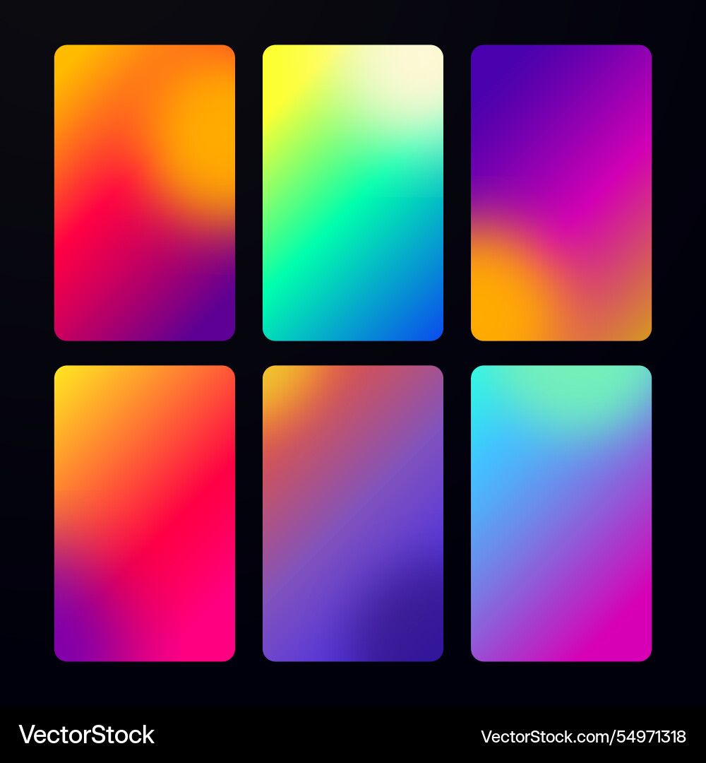 Gradient color set element vector image