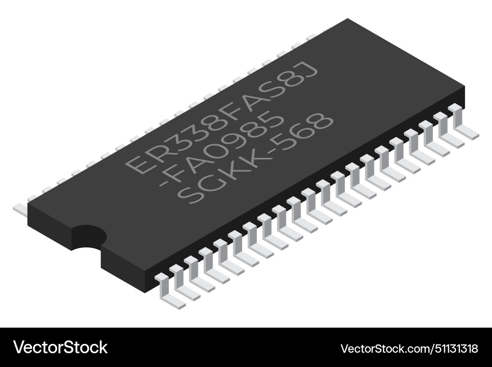 Microchip computer electronic component Microchip computer electronic component vector image